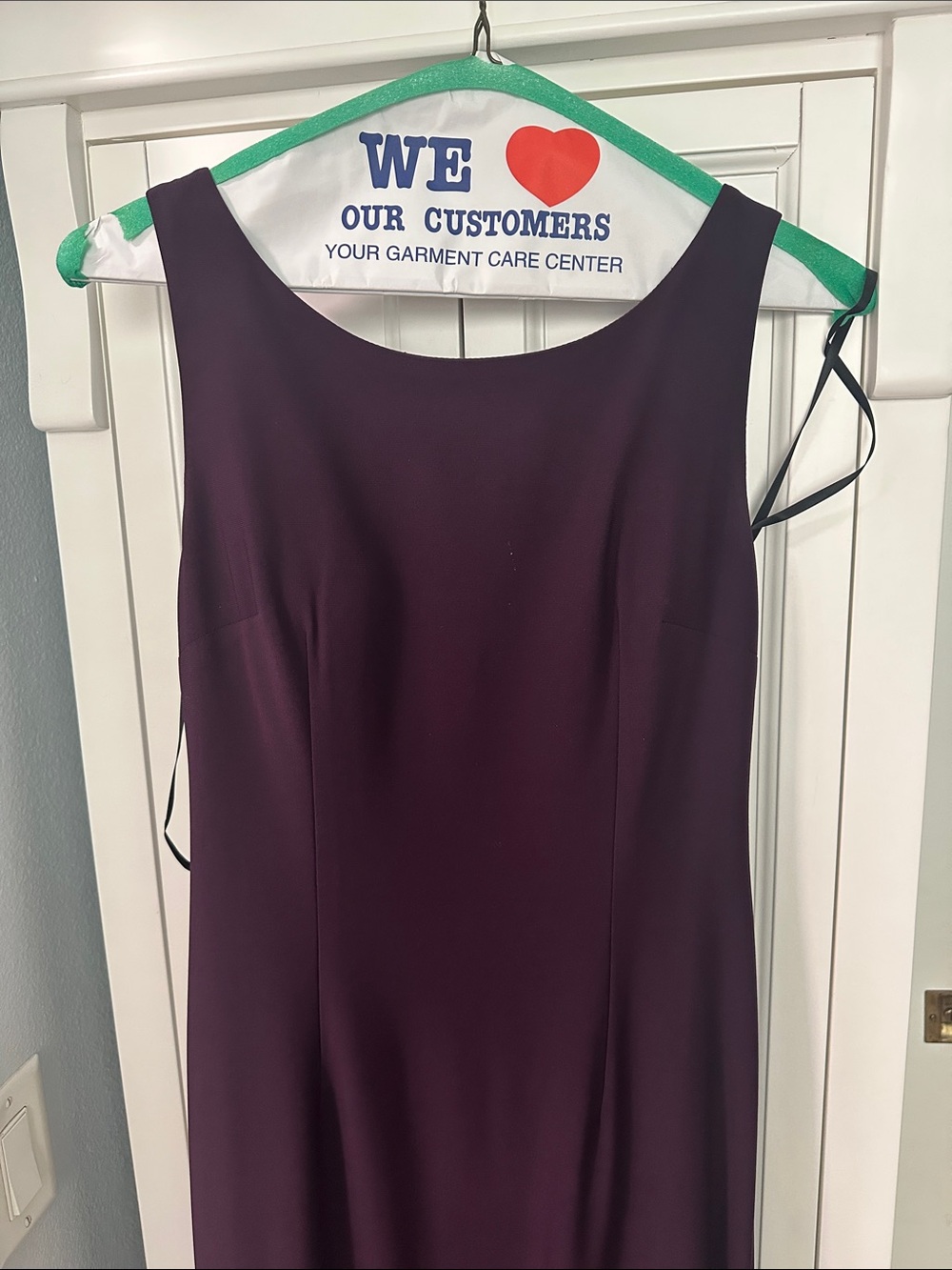 Betsy & Adam Deep Purple Evening Dress